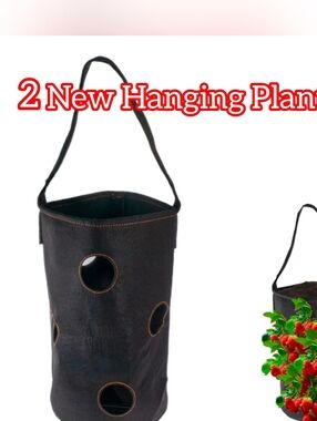 2 New Vertical Planters for Strawberries Herbs or Flowers- Black